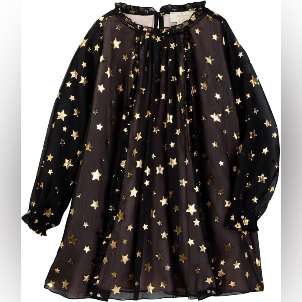 Girls’ Party/Fancy Black and Gold Dress by Kate Spade